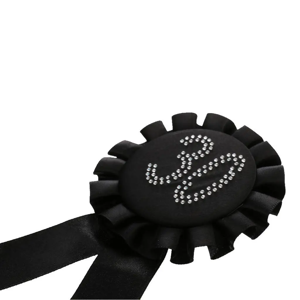 Блестящая награда лента брошь контактный номер 30 значок в виде розочки девичник