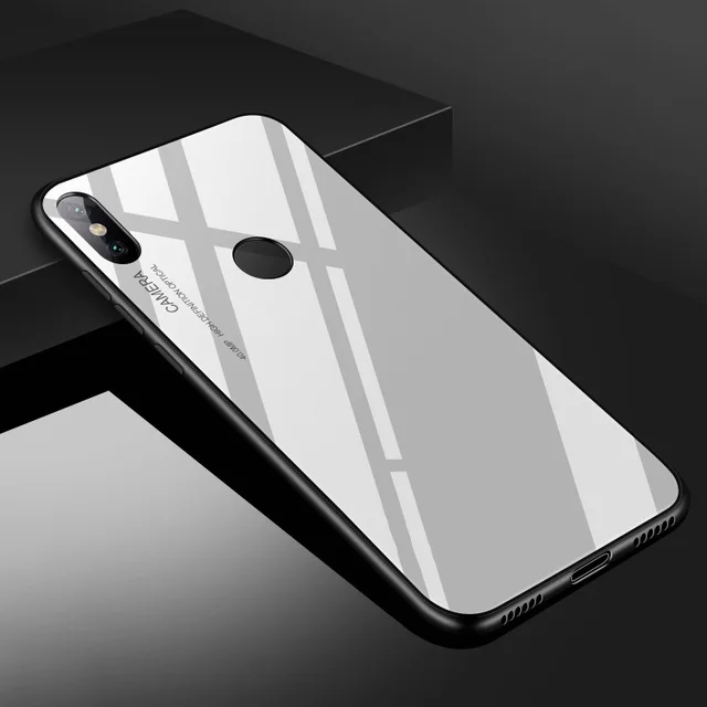 Белый Чехол Ksio mi для Xiaomi Redmi Note 4x4x5 a 5a 6 pro plus, чехол a5, чехол xio mi xia mi x4, чехол с градиентом из закаленного стекла для телефона - Цвет: Белый