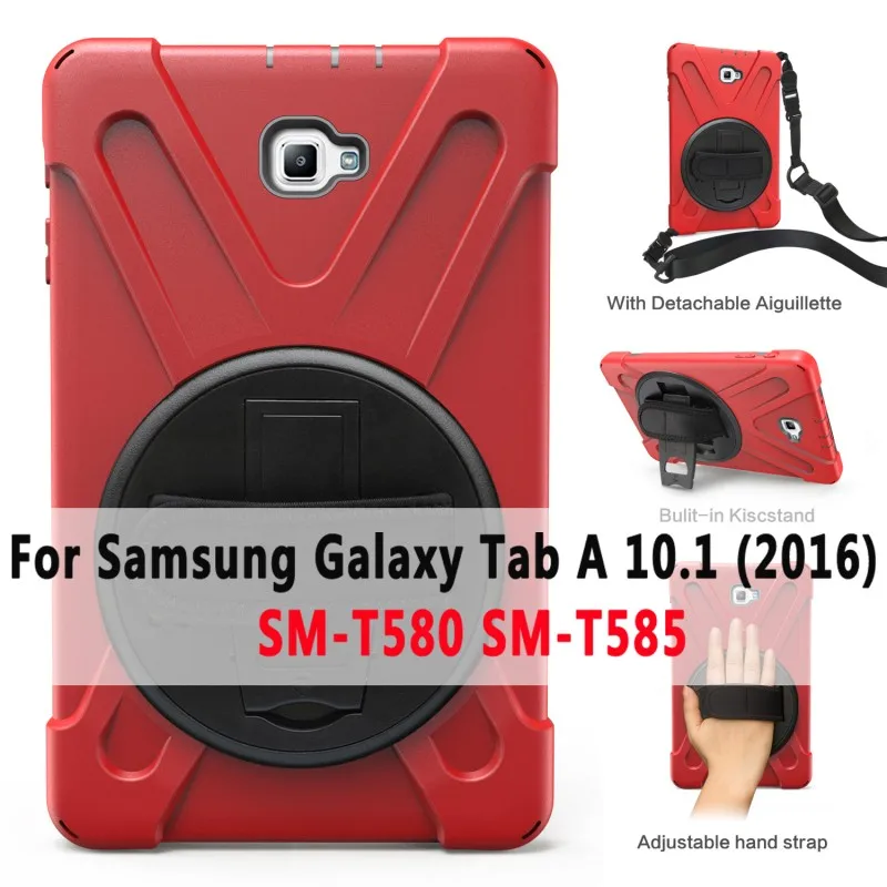 SM-T580 Case Вращающийся ручной плечевой ремень чехол для samsung Galaxy Tab A A6 10,1 T585 T580 T580N T585N T510 T515 SM-T510 чехол Funda - Цвет: SM-T580 Case