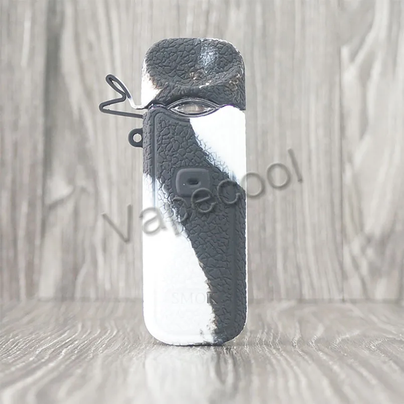 Текстурированный силиконовый чехол для Smok Nord Pod Vape Kit, нескользящий защитный силиконовый чехол, гелевый Модный чехол - Цвет: Blak white