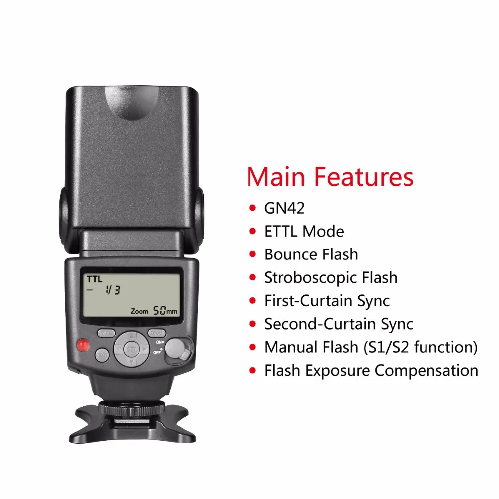 Фотовспышка для Canon EOS cameras 5DII 6D 7D 40D 50D 60D 70D 550D 600D|speedlite for canon|for canonspeedlite canon |