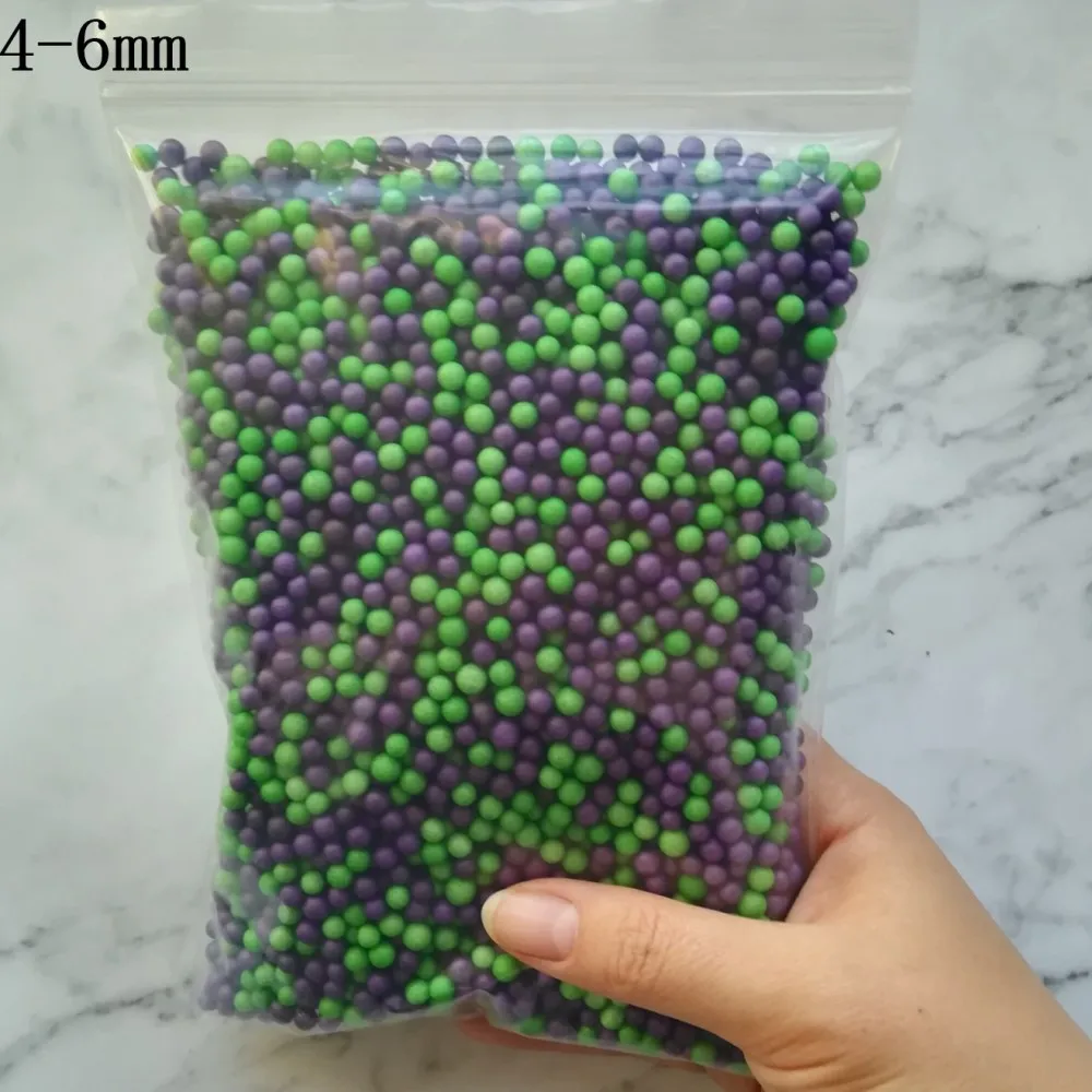 4-6mm Mix 7 15g Felicoalice, 15000 шт, сделай сам, снежные, грязевые частицы, аксессуары, слизи, шарики, маленькие, маленькие, пенопластовые бусины для плавок, наполнитель для DIY, поставки - Цвет: 4-6mm Mix 7 15g
