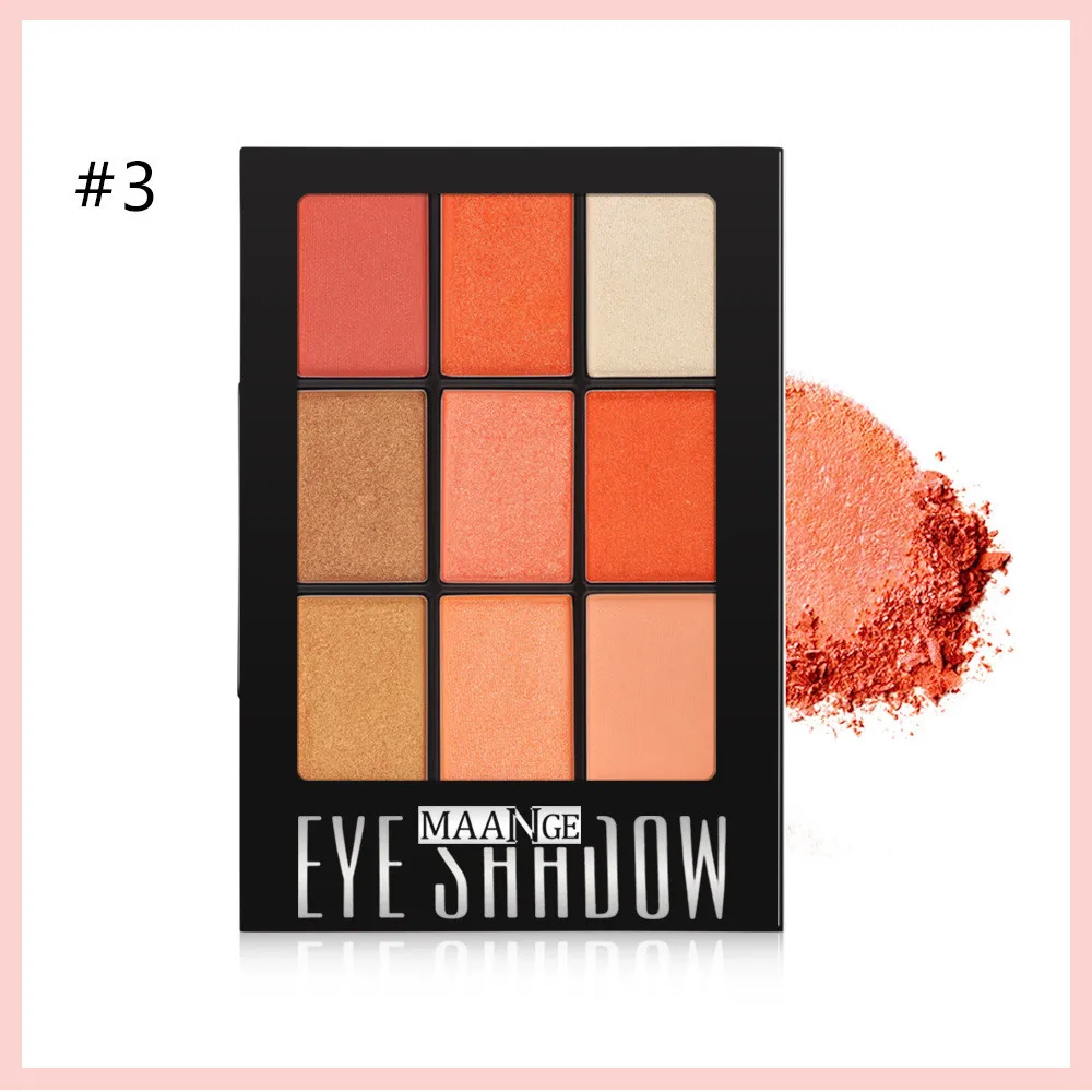 9 Color Cosmetic Matte Eyeshadow Cream Makeup Palette Shimmer Set Brush G620 |