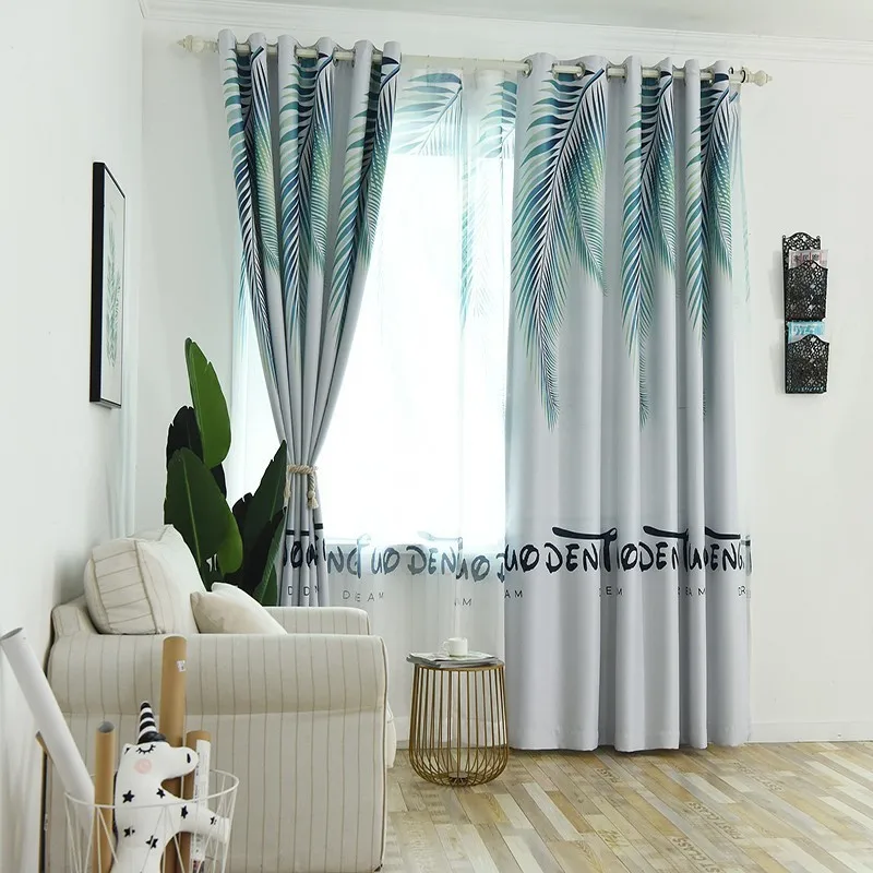 Современные синие затемненные занавески s для гостиной спальни обработки окон с
