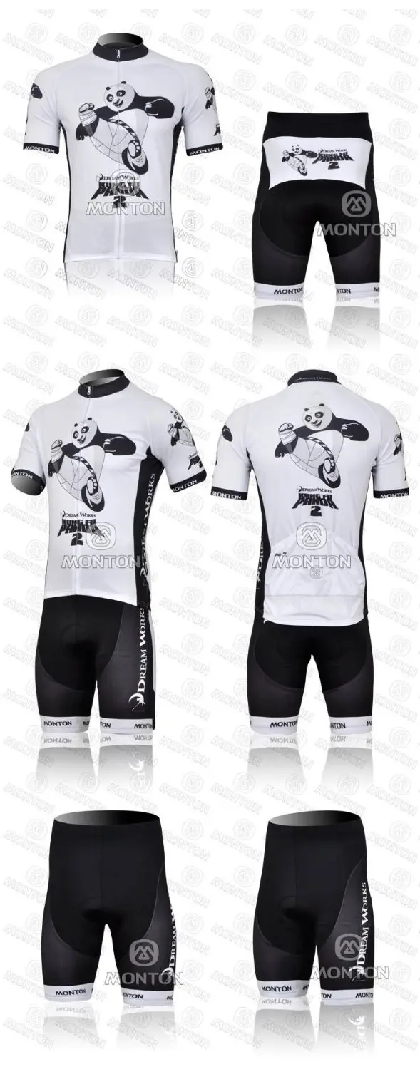 2013 KUNG FU PANDA Team Cycling clothing /Cycling wear/ jersey short sleeve+Shorts Sets Suite Free Shipping | Спорт и развлечения
