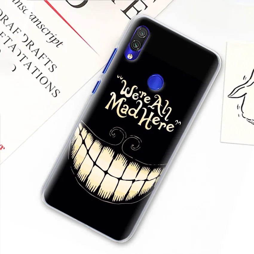 Алиса в стране чудес Чеширский Кот Чехол для телефона для Xiao mi Red mi 7 5 6 Pro Note 7 Pro 5 5A 6 mi A1 A2 8 Lite 9 чехол Coque