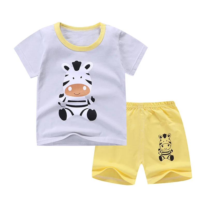 Summer Baby Cotton Sports Black Cat Tshirt Suit Kids Outdoor Fashion Two-piece Set | Детская одежда и обувь