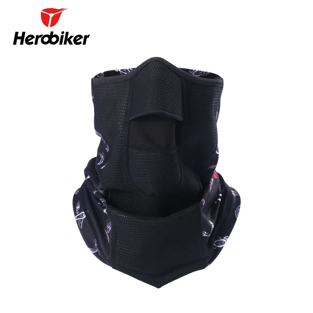 HEROBIKER мотоциклетная маска ветрозащитная черная для лица лыжный велосипедный