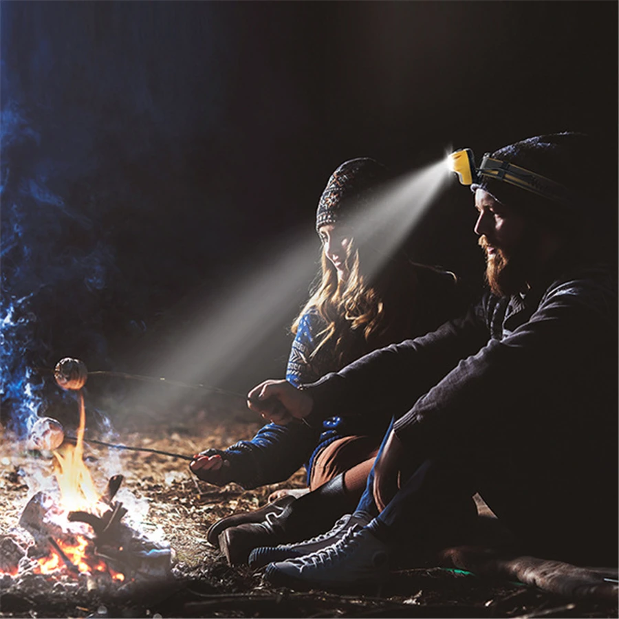 

2000LM Headlamp New Outdoor Camping Hunting IR Sensor 5W COB+CREE XPE LED Helmet Light Headlight Lantern 4 Modes