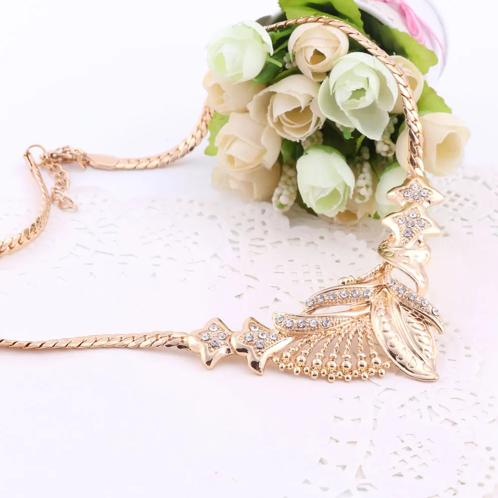 Африканские Ювелирные наборы золотой цвет нигерийские Свадебные африканские