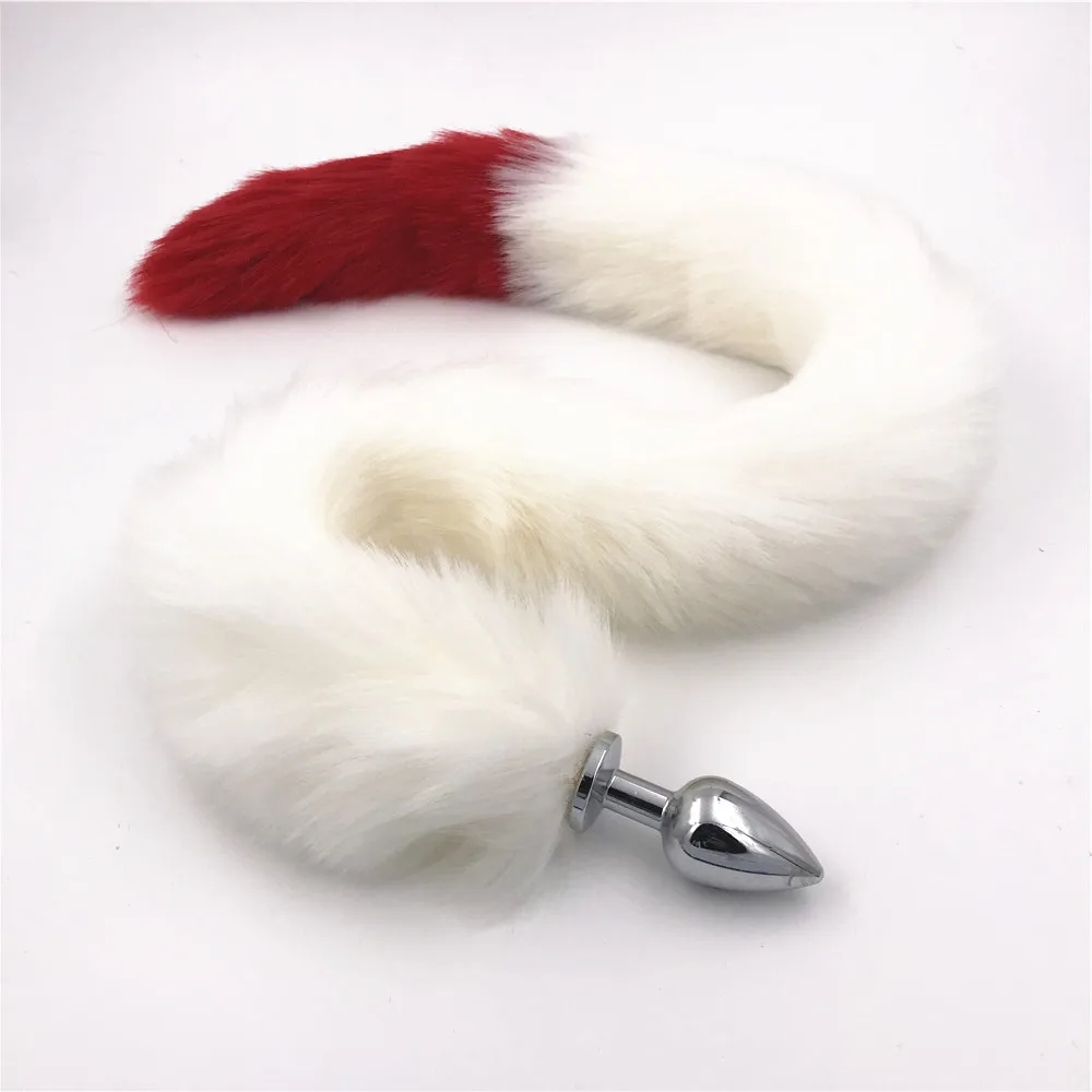 Long 80cm White And Red Tail Anal Plug Sex Toys Erotic Butt Products Toy for Woman Men Adult Games | Красота и здоровье