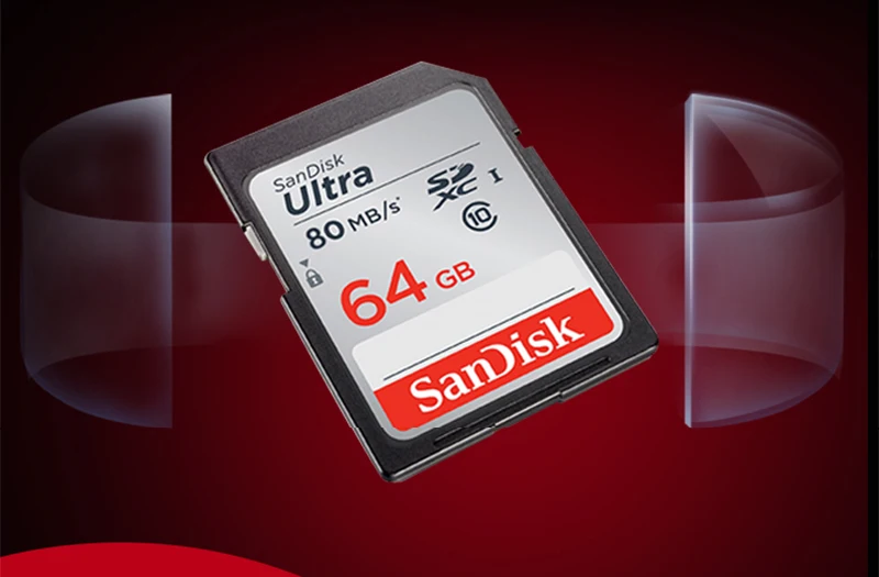 Оригинальная sd-карта SanDisk для камеры, 80 Мб/с, карта памяти, класс 10, 128 ГБ, 64 ГБ, 32 ГБ, 16 ГБ, карта памяти камеры, 64 ГБ