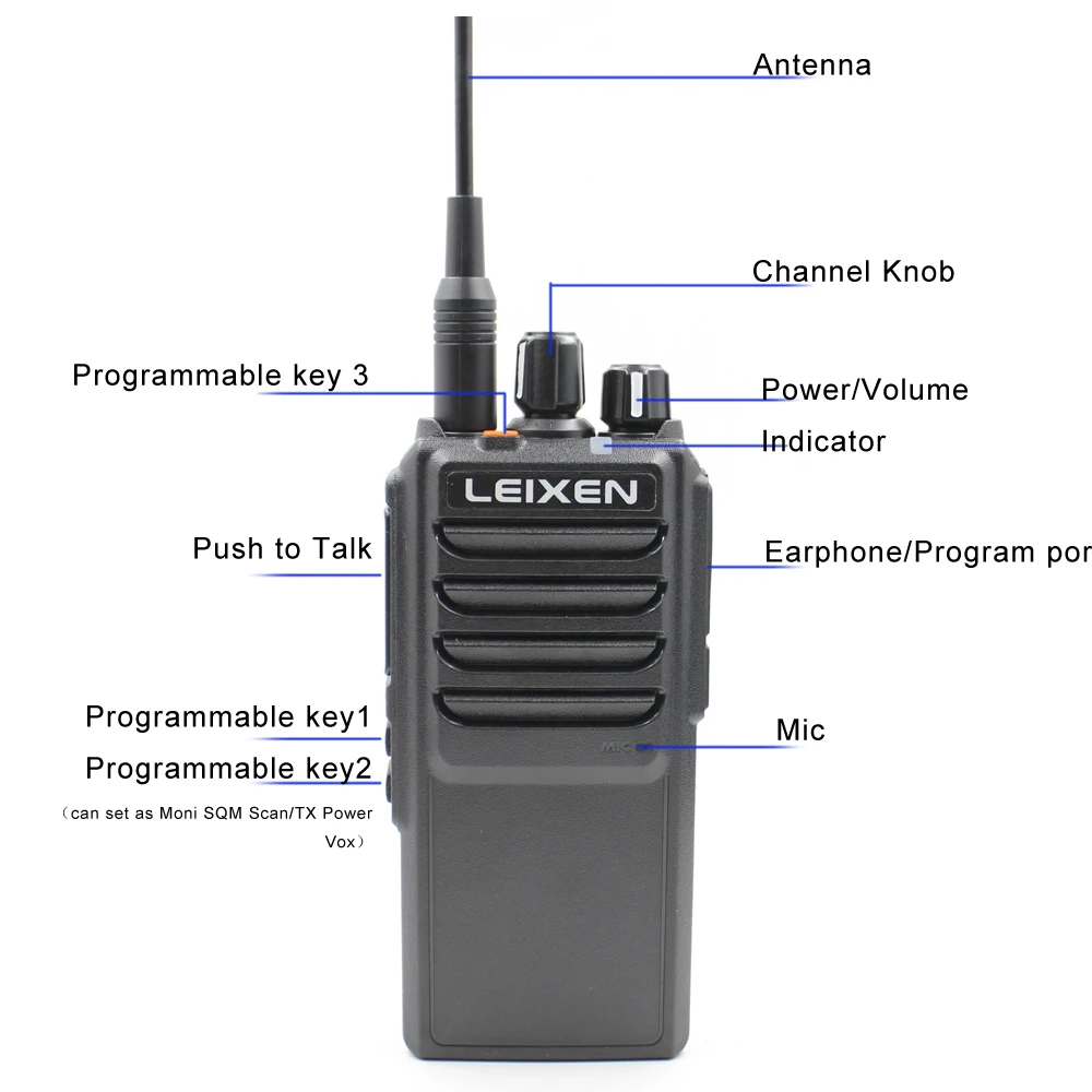 Любительская рация LEIXEN NOTE Ham 2 шт. UHF 400 480 МГц с большим радиусом действия 20 Вт