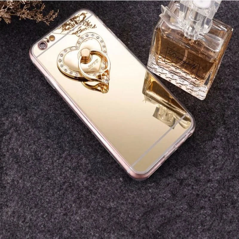 Чехол для Redmi note 3, 4, 5, 6 A X, чехол для Xiaomi 8, E, 2, 1, 5S plus, max3, love heart, алмазный, павлин, блестящий, зеркальный чехол, 360, кольцо