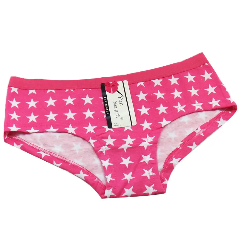 Модное женское нижнее белье хлопковые сексуальные трусики с принтом