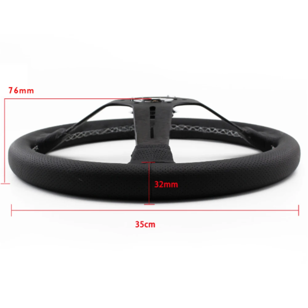 Универсальная глубокая тарелка на руль из мягкой кожи 14 дюймов средней длины для