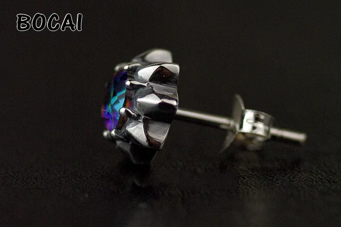 Серьги из серебра 925 пробы в стиле ретро для мужчин и женщин серьги тайского