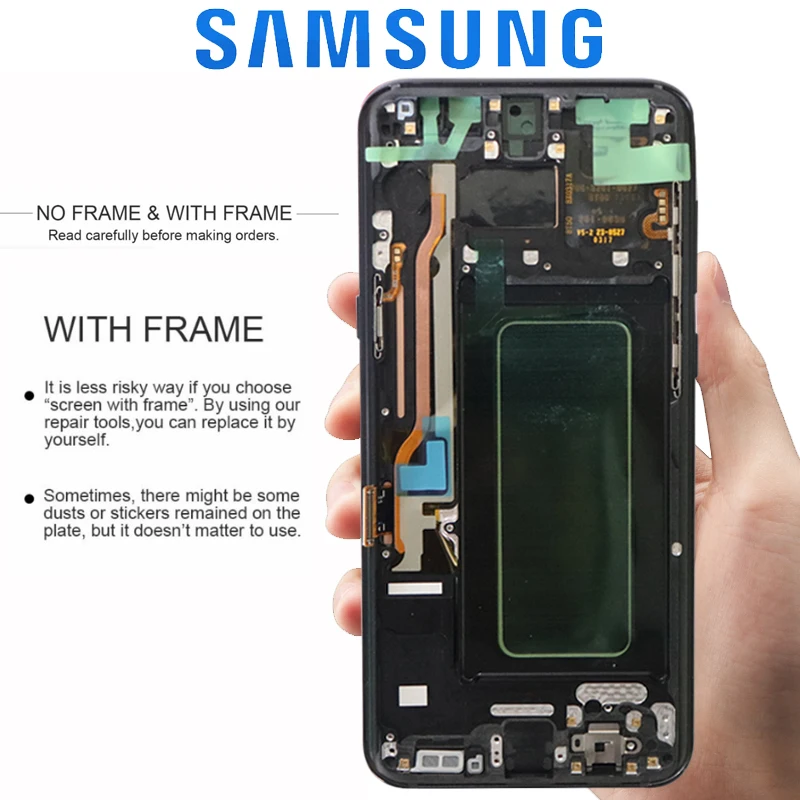 S8 ЖК-дисплей с рамкой для Samsung Galaxy S8 g950 G950F Дисплей S8 плюс G955 G955F Сенсорный экран планшета