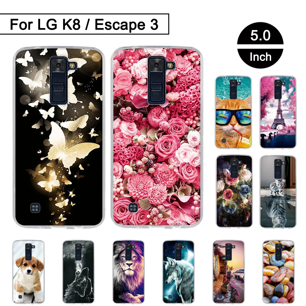 Мягкий силиконовый чехол ТПУ для LG K8 / Phoenix 2 Escape 3 5 0 &quotЧехлы задней панели