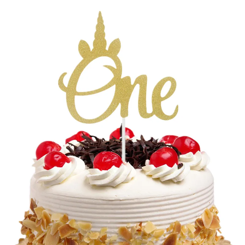 Специальный торт топпера с блестками в форме единорога один кекс фигурки жениха