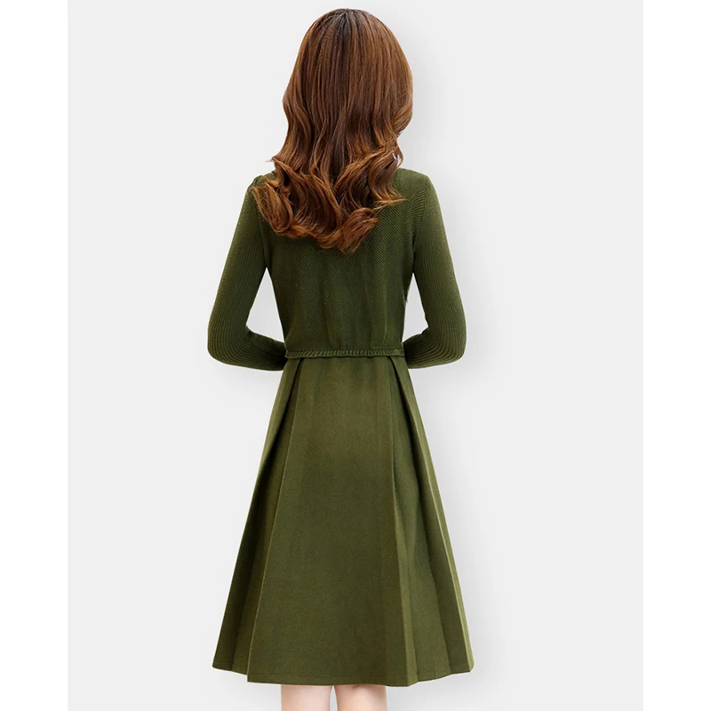 2018 новое осенне зимнее платье высокого качества и длинное женское Повседневное