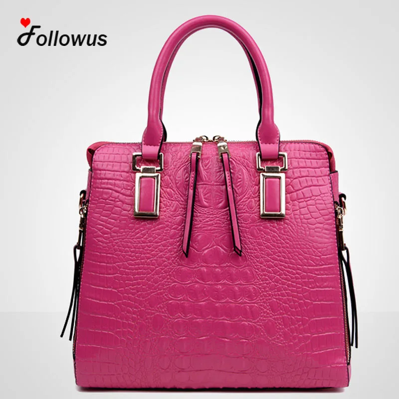 Женщины Бизнес Tote Сумки 4 Цветов Новый Большой Емкости Моды ПР Посланник Крокодил