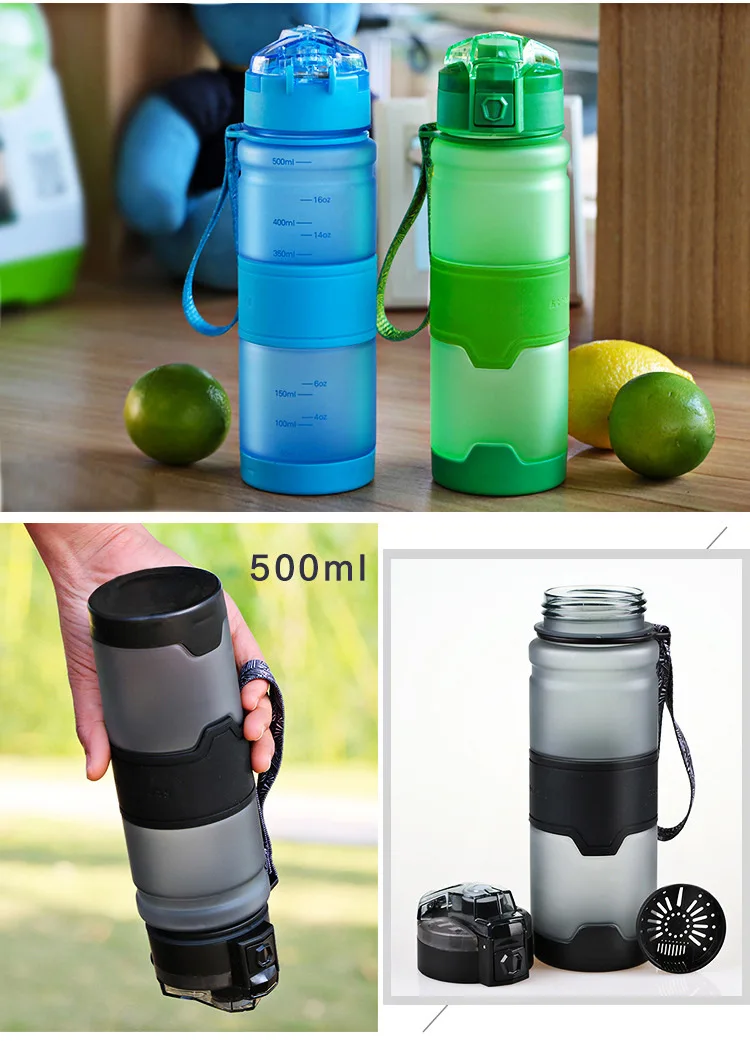 Bpa бесплатно 500 мл креативная Тритан моя бутылка для воды портативная веревка для спорта и отдыха на открытом воздухе всплывающая крышка чайник дорожная чашка для сока с заваркой чая