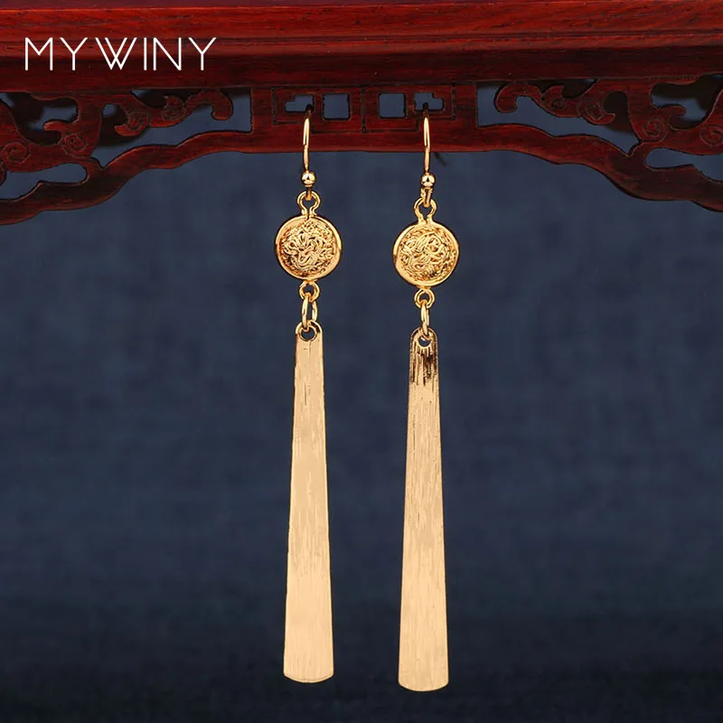 MYWINY новые модные медные пряжки ювелирные изделия Длинные металлические простые