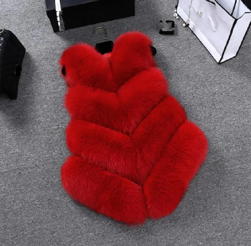 Женское зимнее пальто из искусственного лисьего меха с воротником меха|faux fox fur|pu