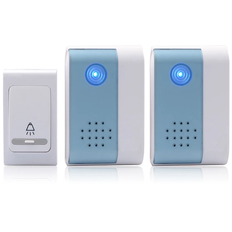 Wireless Doorbell 38 Chimes Songs 1 Transmitter 2 Digital Receiver Door Bell V004B2 For Villa Office House | Обустройство дома