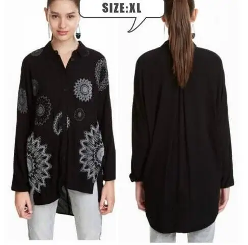 7 xs-xxl Испанская deg Tide печатная открытая блузка несколько стилей новая - Цвет: 7 xs-xxl
