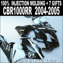 Пластиковый глянцевый черный белый боди для HONDA cbr1000rr Обтекатели