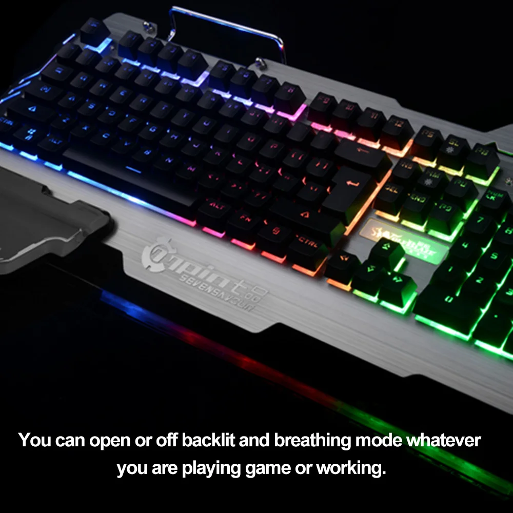 Игровая клавиатура с RGB подсветкой на ощупь для компьютера мобильный телефон