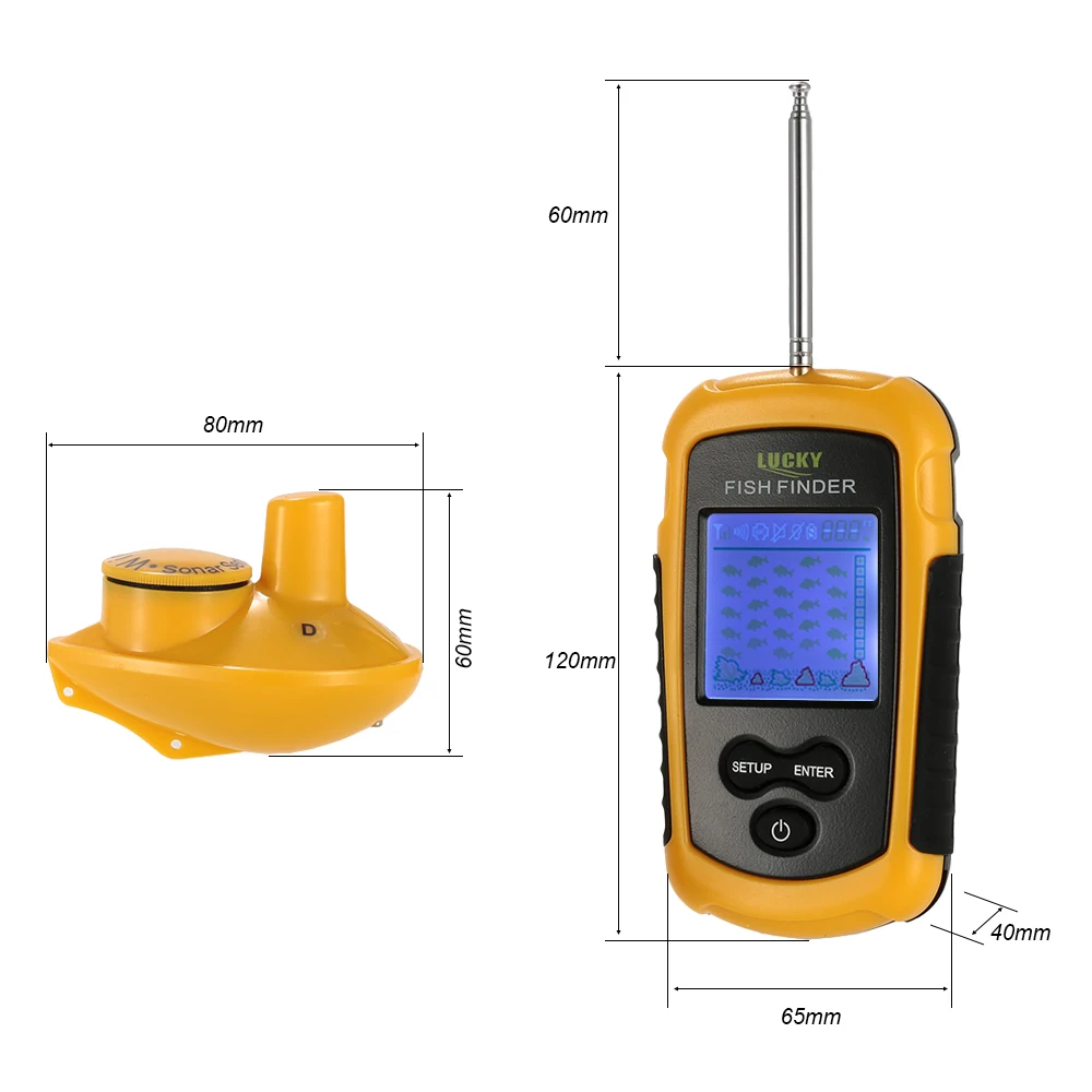 Беспроводной эхолот LUCKY устройство для поиска рыбы с ремешком на шею 2 типа | Спорт