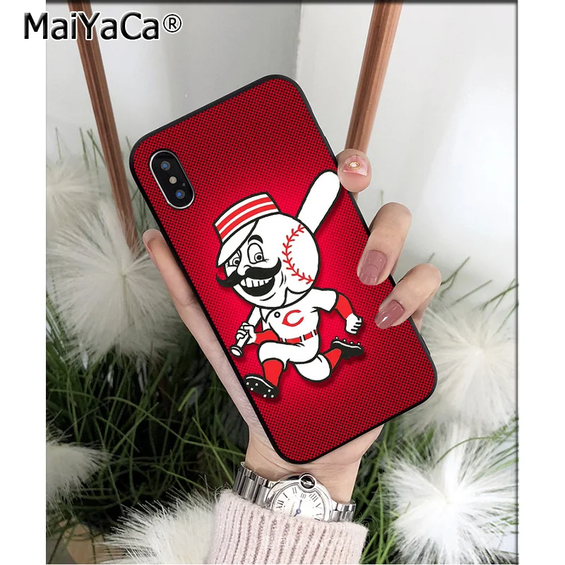 Мягкий силиконовый чехол MaiYaCa Cincinnati для iPhone 5 5Sx 6 7 7plus 8 8Plus X XS MAX XR | Мобильные