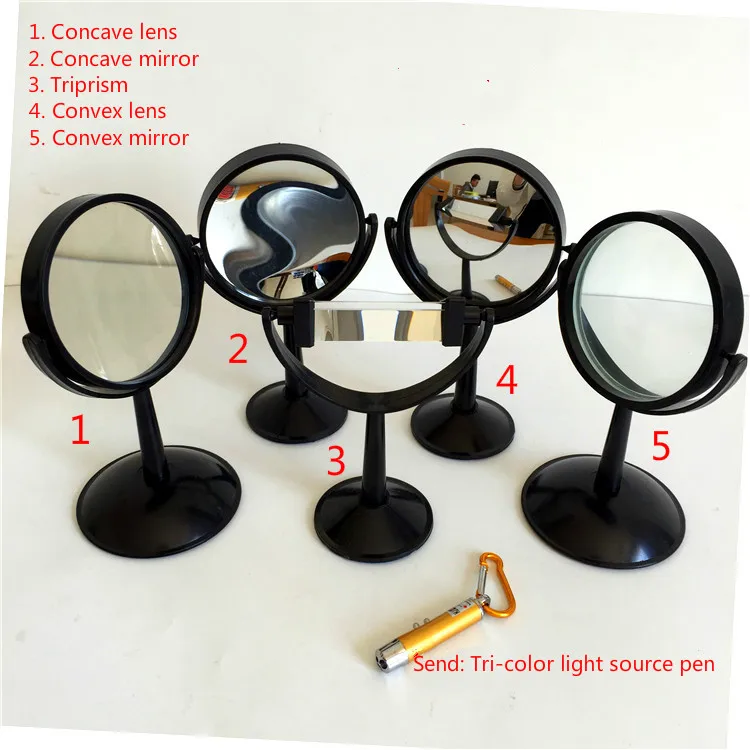 Большой оптический костюм из пяти предметов учебные инструменты. Вогнутые линзы