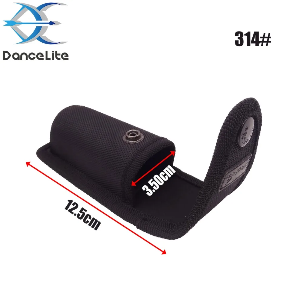 Черный нейлоновый чехол для фонарика 1 шт. с ремнем мини светодиодного (12 5 смх3