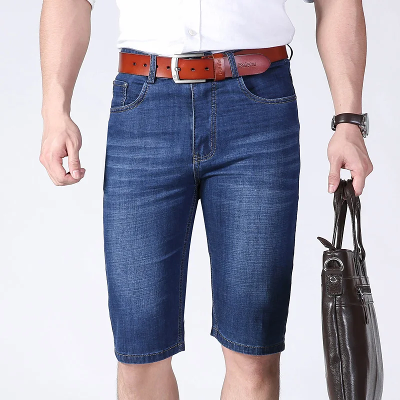 Шорты мужские джинсовые прямые Модные Повседневные Классические деловой стиль