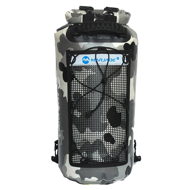 Gray Camo 25L 500D водонепроницаемая сумка, ПВХ, для хранения, двойные плечевые ремни, сухой мешок для каноэ, каяк, рафтинг, рюкзак для путешествий, спортивная сумка На открытом воздухе - Цвет: Gray Camo