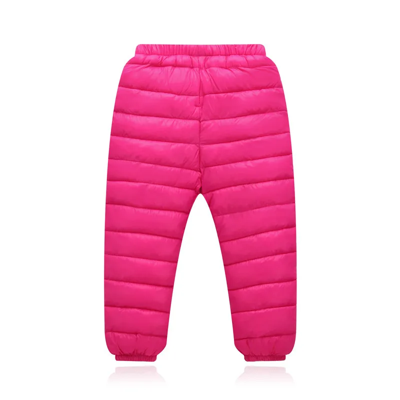 Детские штаны для мальчиков Зимние Новые Пуховые брюки маленьких девочек