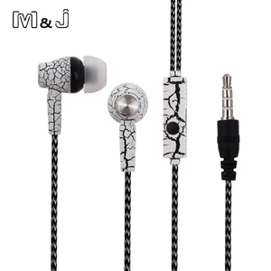 MJ Good Sound In-Ear Crack Earphone Super Deep Bass Studio Monitor Stereo Music Earbuds With Microphone For iPhone Samsung MP3