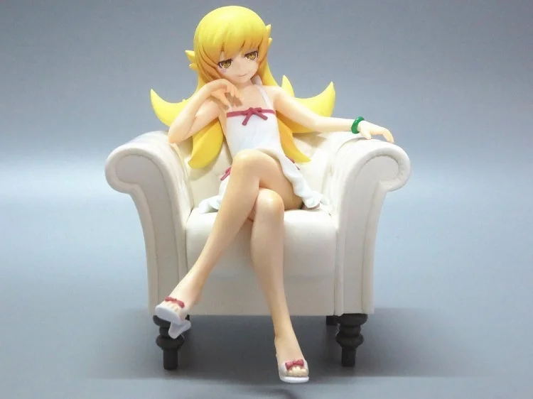 12 см Monogatari Nisemonogatari Oshino Shinobu Фигурки ПВХ игрушки Коллекционная кукла аниме