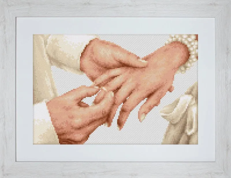 Высококачественный красивый комплект для вышивки крестиком свадебное кольцо и