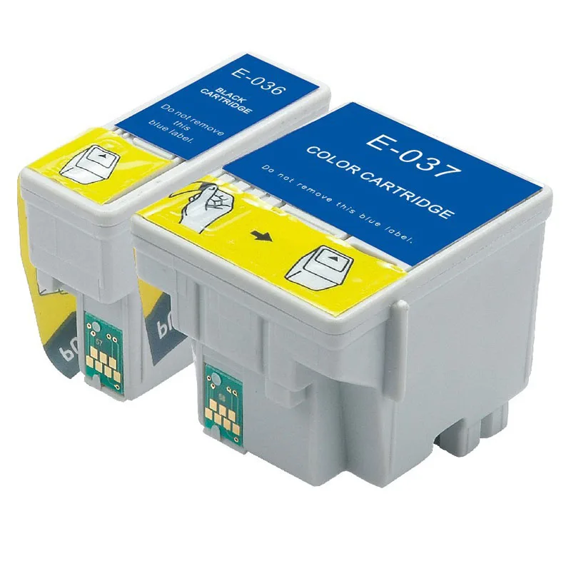 Чернильный картридж T036 T037 для принтера Epson C42 C44 C46 с чипом 2 шт.|printer adapter|printer toner