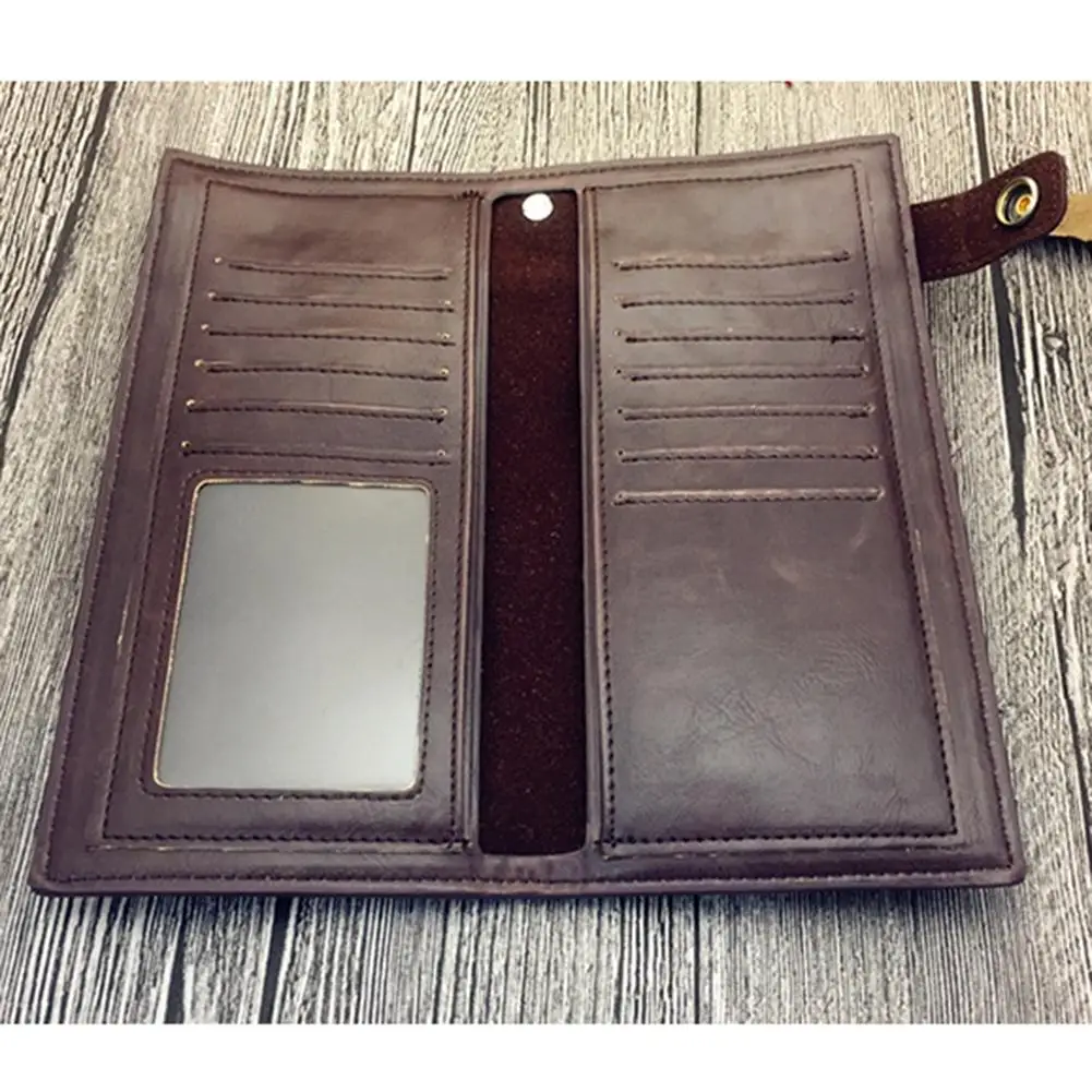 PinShang стильный мужской ретро кошелек с металлическим черепом и крестом длинный