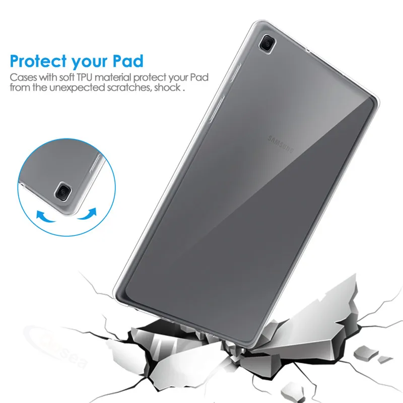 Qosea для Samsung Galaxy Tab A 8 0 дюймов чехол силиконовый мягкий TPU стол PC S4 10 5 1 2019 S5E