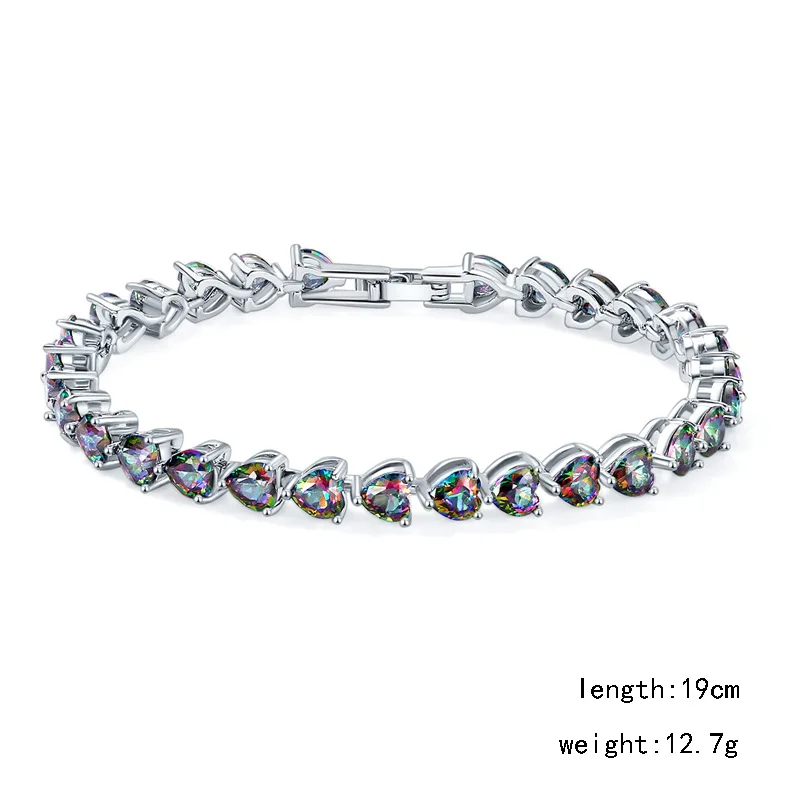 S.VEX Austrian Crystal Bangles Bracelet for Women Pulseras Mujer Rhinestone Sliver Color with Famou Heart Jewelry Erkek Bileklik | Украшения