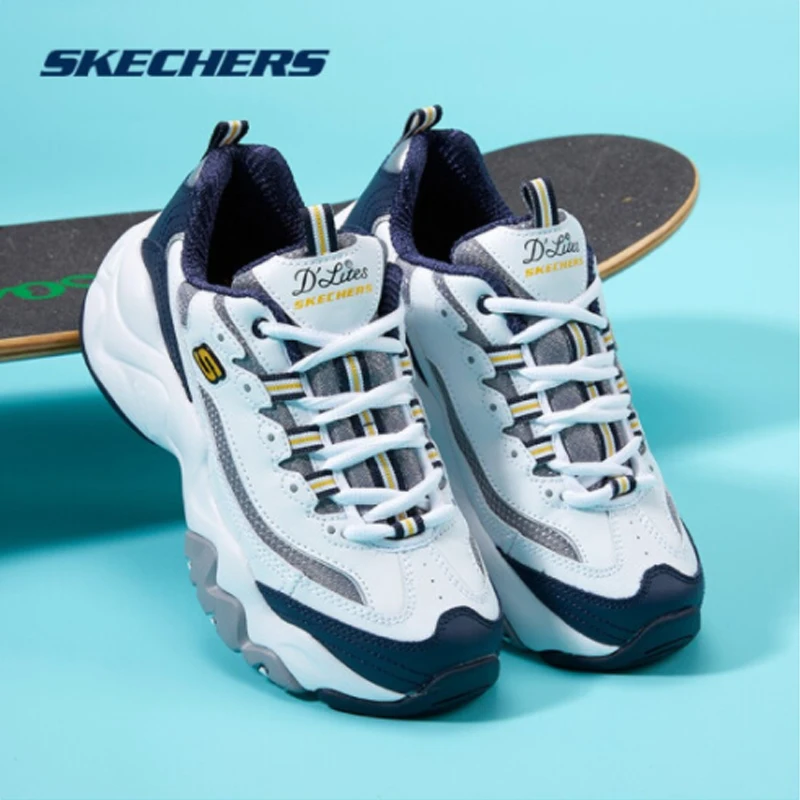 Skechers/обувь женские туфли D'lites, не сужающиеся книзу кроссовки г. Новое поступление, повседневная обувь женская дышащая обувь на платформе 12954-WNVG