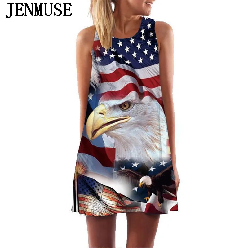 Женское платье без рукавов Jenmuse повседневное свободное шифоновое с круглым