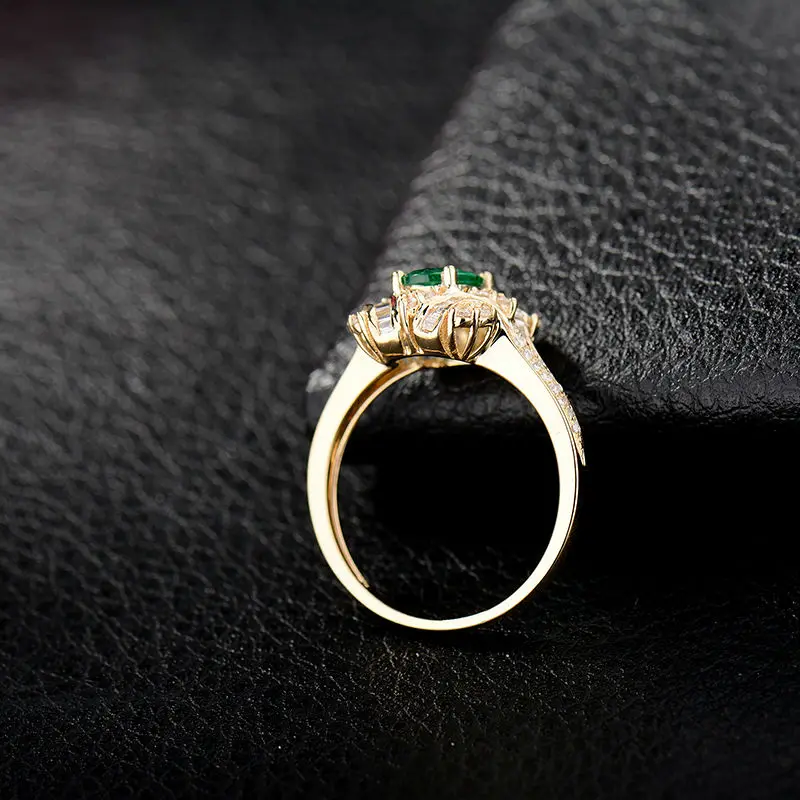 Женское кольцо из желтого золота с овальным камнем 0 59 карата|gemstone jewelry|yellow gold